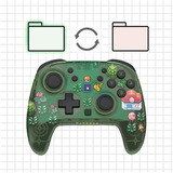 HORI Wireless HORIPAD Turbo - Pokémon Pixel Green gamepad Groen/transparant, Nintendo Switch 2, Nintendo Switch, Nintendo Switch – OLED-Model, Nintendo Switch Lite, Bluetooth 5.0