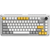 Iqunix ZX75 Gravity Wave Wireless Mechanical Keyboard Grijs, US lay-out (QWERTY), Gateron Red, 75%, RGB leds, Hot-swappable, Double-shot PBT, 2.4GHz | Bluetooth 5.1 | USB-C