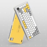 Iqunix ZX75 Gravity Wave Wireless Mechanical Keyboard, gaming toetsenbord Grijs/geel, US lay-out, Gateron Red, RGB leds, 75%, Hot-swappable, Double-shot PBT, 2.4GHz | Bluetooth 5.1 | USB-C