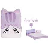 MGA Entertainment Na! Na! Na! Surprise - 3-in-1 Backpack Bedroom-speelset van serie 3 - lavendelkleurige kitten Pop 