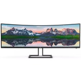 Philips 498P9Z/00 49" Curved UltraWide monitor Zwart, 165 Hz, Dual QHD, DisplayPort, HDMI, USB, Audio