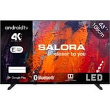 Salora 43UA550 43" 4K Ultra HD LED tv Zwart, 3x HDMI, Sound, WLAN, RJ-45, BT