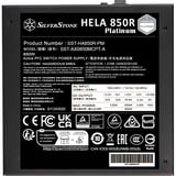 SilverStone HELA 850R Platinum, 850W voeding  Zwart, 4x PCIe, Kabelmanagement