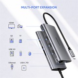 Ugreen Interface hub USB 3.2 Gen 1 (3.1 Gen 1) Type-C usb-hub Zilver/zwart