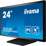 iiyama ProLite T2452MSC-B1 23.8" touchscreen monitor Zwart, Touch, HDMI, DisplayPort, USB, Audio 