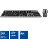 ACT Connectivity Draadloze set met toetsenbord en muis, desktopset Zwart, 800 - 1600 DPI