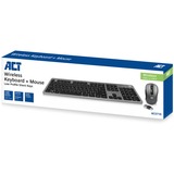 ACT Connectivity Draadloze set met toetsenbord en muis, desktopset Zwart, 800 - 1600 DPI