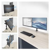 ACT Connectivity Essentials Monitorarm 32", 2 schermen Zwart