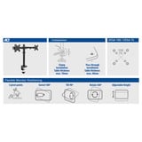 ACT Connectivity Essentials Monitorarm 32", 2 schermen Zwart
