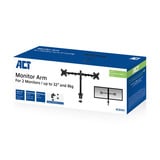 ACT Connectivity Essentials Monitorarm 32", 2 schermen Zwart