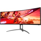 AOC AGON AG493UCX2 49" UltraWide gaming monitor Zwart, 165 Hz, HDMI, DisplayPort, USB-A, USB-C, Freesync Premium Pro