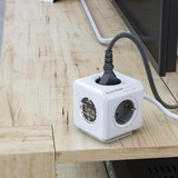Allocacoc PowerCube Extended | Monitor | stekkerdoos Wit/grijs