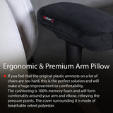 Arozzi Memory Foam Armrest Pads polssteun Wit