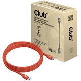 Club 3D USB2.0 Type-C Bi-Directional USB-IF Certified kabel, 3m Rood, 480Mb, PD 240W(48V/5A)