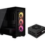 Corsair 3500X ARGB  +  RM750e 750W Bundel midi tower behuizing Zwart | 2x USB-A | 1x USB-C | RGB | Tempered Glass