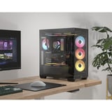 Corsair 3500X RS-R ARGB + RM850e + RS120 + 32 GB Bundel midi tower behuizing Zwart | 2x USB-A | 1x USB-C | RGB | Tempered Glass