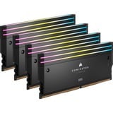 Corsair 64 GB DDR5-6400 Quad-Kit werkgeheugen Zwart, CMP64GX5M4B6400C32, Dominator Titanium RGB, XMP