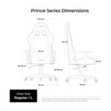 DXRacer PRINCE L Grey Fabric gamestoel Grijs