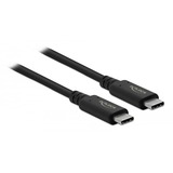 DeLOCK USB4 40 Gbps Coaxial coax kabel Zwart, 0,8 meter