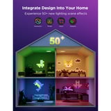 Govee Smart Mini Panel Lights Expansion Kit - 6-pack verlichting Uitbreiding, 2.4GHz wifi + Bluetooth