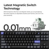 Keychron Q3 HE 8K Magnetic Switch Keyboard, toetsenbord Wit, US lay-out, Keychron Ultra-Fast Lime, 80% (TKL), RGB, Hot swap, 8K