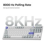 Keychron Q3 HE 8K Magnetic Switch Keyboard, toetsenbord Wit, US lay-out, Keychron Ultra-Fast Lime, 80% (TKL), RGB, Hot swap, 8K