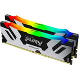 Kingston FURY 48 GB DDR5-8000 (2x 24 GB) Kit werkgeheugen Zilver/zwart, KF580C38RSAK2-48, Renegade RGB, XMP 3.0