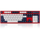 Leopold FC900RS/EWBPD(R), gaming toetsenbord Rood/wit, US lay-out, Cherry MX Silent
