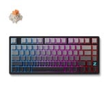 MCHOSE Z75S Mountains Gradient Flame Orange Metal Top Cover Wireless Mechanical RGB toetsenbord Zwart, US lay-out (QWERTY), TTC Flame Orange, 75%, RGB, Hot swap, Side engraved PBT, draadloos | Bluetooth | USB-C