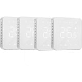 MEROSS MTS200W Smart Wi-Fi Thermostat for Boiler/Water Heating System, 4 stuks Wit