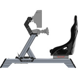 Res-Tech Smart Cockpit + GT Seat racingsimulator Zwart/grijs