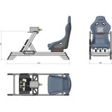 Res-Tech Smart Cockpit + GT Seat racingsimulator Zwart/grijs
