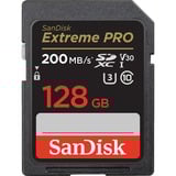 SanDisk Extreme PRO 128 GB SDXC geheugenkaart Zwart, UHS-I, Class 10, U3, V30
