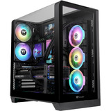 Thermaltake View 390 TG midi tower behuizing Zwart | 2x USB-A | 1x USB-C | Tempered Glass
