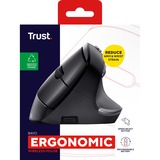 Trust Bayo Draadloze, oplaadbare, ergonomische muis Zwart, 800 - 2400 DPI