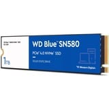 WD Blue SN580, 1 TB SSD Blauw/wit, WDS100T3B0E, M.2 2280, PCIe Gen4 x4