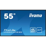 iiyama ProLite LH3241S-B2 54.6" 4K Ultra HD Public Display Zwart, VGA, HDMI, LAN, USB, Audio 
