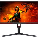 AOC U27G3X/BK 27" 4K UHD gaming monitor Zwart/rood, 2x HDMI, 1x DisplayPort, 160Hz