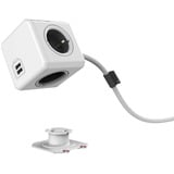 Allocacoc PowerCube Extended, stekkerdoos met USB stekkerdoos Wit/grijs, België | Frankrijk
