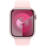 Apple Watch Series 9 smartwatch Roze/rosé, Aluminium, 45 mm, Sportbandje (S/M)