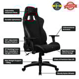 Arozzi Avanti Soft Fabric - Pure Black gamestoel Zwart