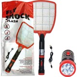 BSI Fly Shock & Flash Elektrische insectenmepper vliegenmepper Zwart/rood