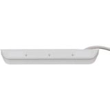 Brennenstuhl Estilo Hoekstekkerdoos 4-voudig stekkerdoos Wit/roestvrij staal, 2x USB