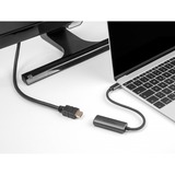 DeLOCK USB-C (male) > HDMI (female) (DP Alt Mode) adapter Grijs, 0,2 meter