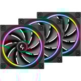 DeepCool FL12R-3 IN 1 case fan Zwart, 3 stuks, 4-pin PWM, ARGB