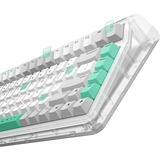 Iqunix OG80 Wormhole Wireless Mechanical Keyboard, gaming toetsenbord Grijs/groen, US lay-out, Cherry MX Blue, RGB leds, 80% (TKL), Hot-swappable, PBT, 2.4GHz | Bluetooth 5.1 | USB-C
