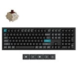 Keychron Q6 Ultra-M3 8K Wireless Custom Mechanical Keyboard Zwart, US lay-out (QWERTY), Keychron Silk POM Brown, 100%, RGB, Hot swap, 8K, 2.4 GHz / Bluetooth 5.2 / USB-C
