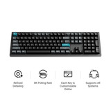 Keychron Q6 Ultra-M3 8K Wireless Custom Mechanical Keyboard Zwart, US lay-out (QWERTY), Keychron Silk POM Brown, 100%, RGB, Hot swap, 8K, 2.4 GHz / Bluetooth 5.2 / USB-C