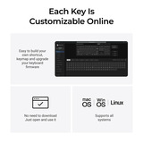 Keychron Q6 Ultra-M3 8K Wireless Custom Mechanical Keyboard Zwart, US lay-out (QWERTY), Keychron Silk POM Brown, 100%, RGB, Hot swap, 8K, 2.4 GHz / Bluetooth 5.2 / USB-C
