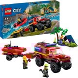 LEGO City - 4x4 brandweerauto met reddingsboot Constructiespeelgoed 60412